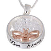 Equilibrium Bee Happy Crystal Sentiment Necklace